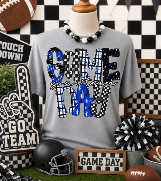 Pattern Game Day Word Art DTF Transfer