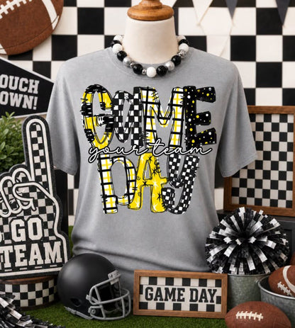 Pattern Game Day Word Art DTF Transfer