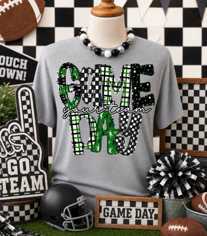 Pattern Game Day Word Art DTF Transfer