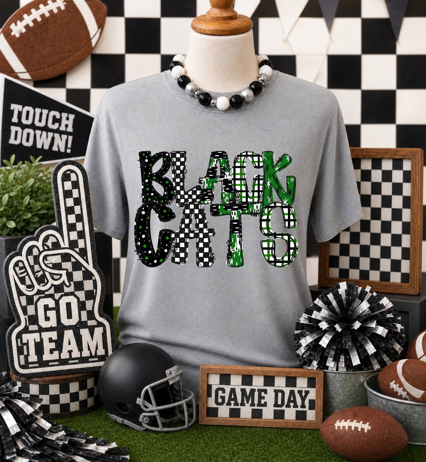 Pattern Mascot Word Art DTF Transfer