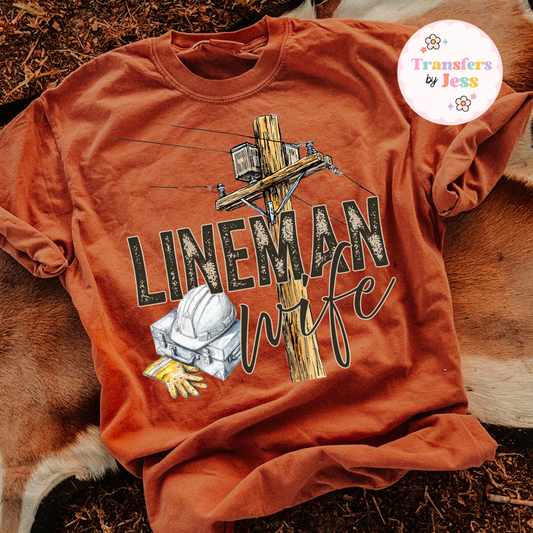 Lineman Wife DTF Transfer
