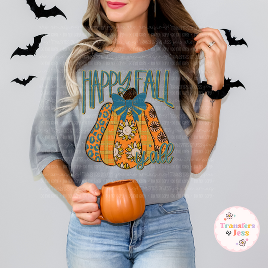 Happy Fall Ya'll DTF Transfer