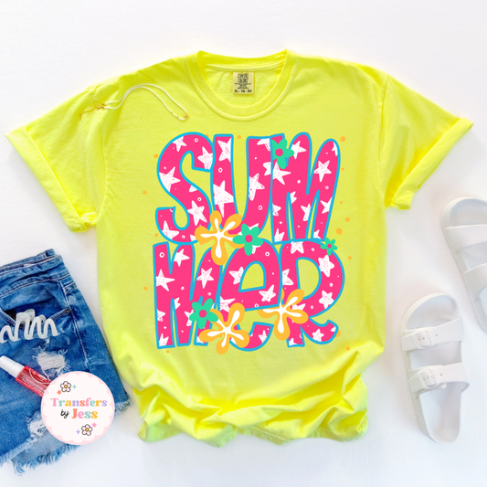 Neon Summer DTF Transfer