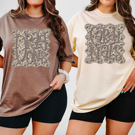 Camo Framed Mascots DTF Transfer