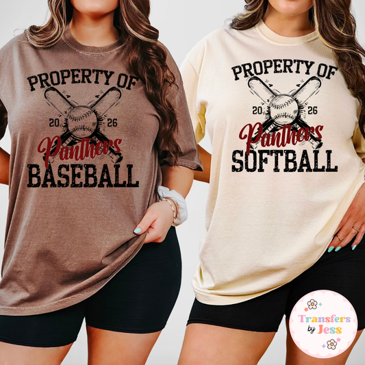 Property Of Softball/Baseball DTF Transfer