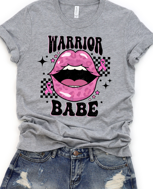Breast Cancer Warrior Babe DTF Transfers DTF4056