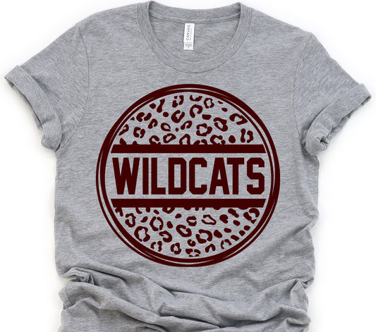 Wildcats Leopard print marron DTF Transfers