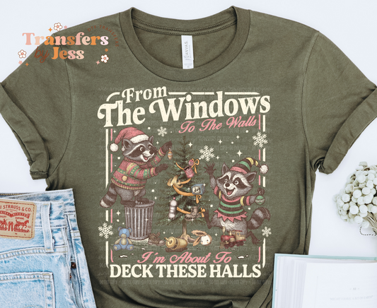 From the window to the walls Christmas DTF Transfer