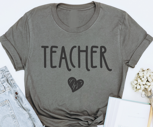 Teacher heart DTF Transfer