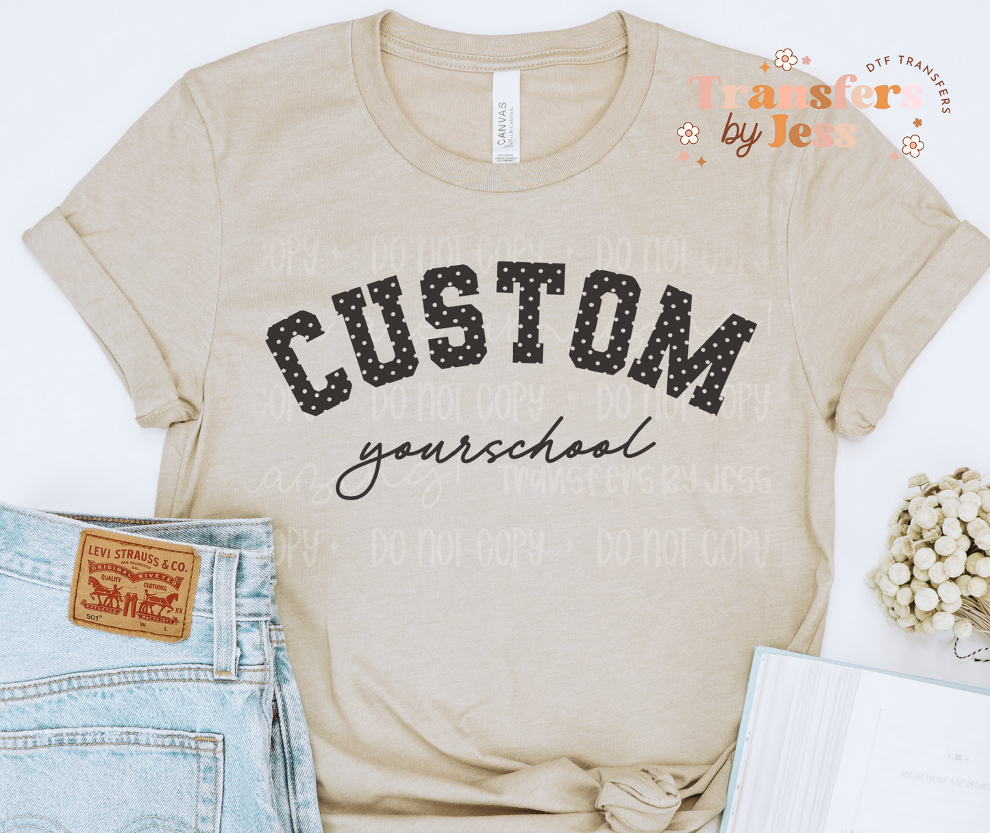 Custom polka dot DTF Transfer