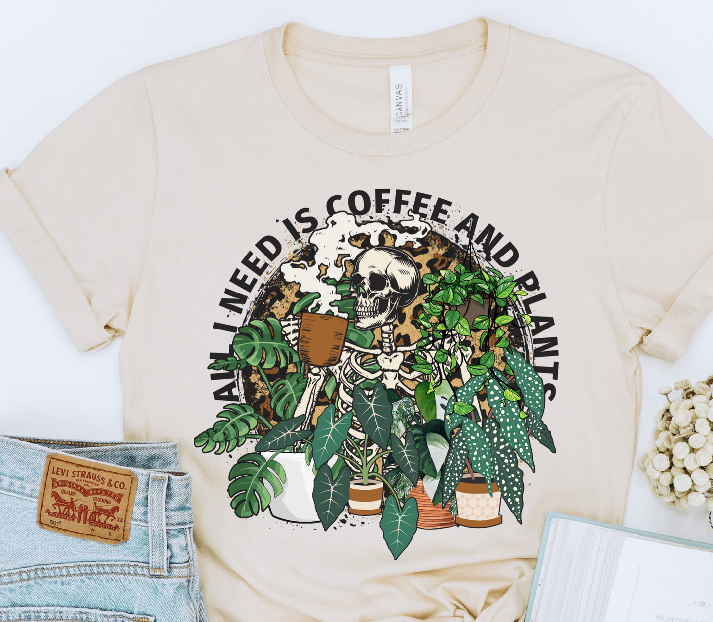 Coffee and plants DTF Transfers