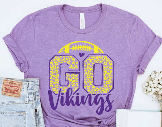 Purple and Yellow Vikings DTF Transfers