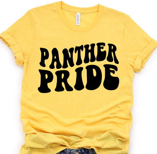 Panther Pride Wavy Text DTF transfer DTF4241