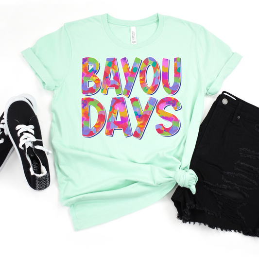 Bayou Days Tie Dye DTF Transfer