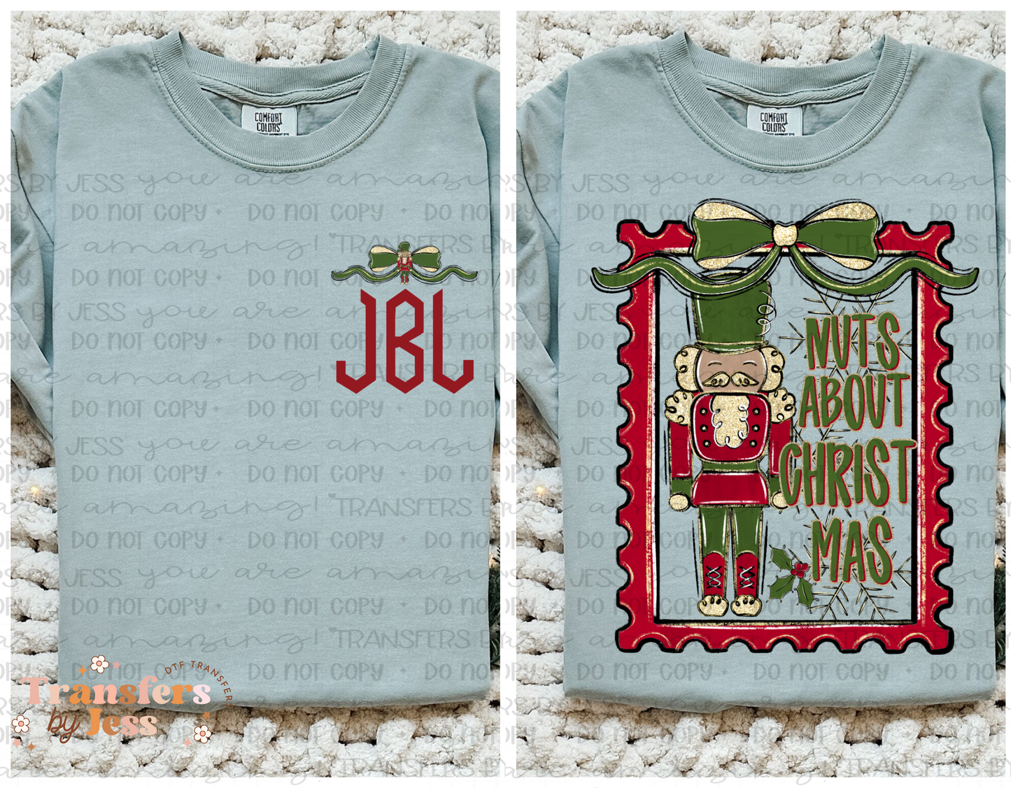 *Nuts About Christmas Front Back DTF Transfer