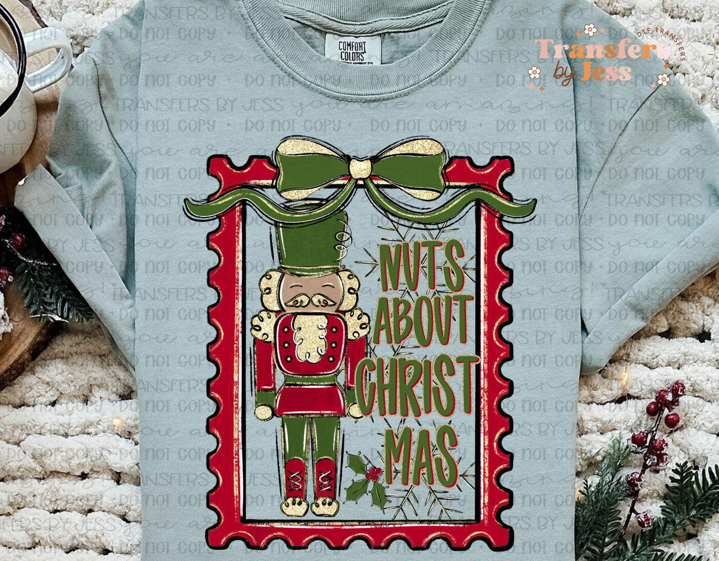 *Nuts About Christmas Front Back DTF Transfer