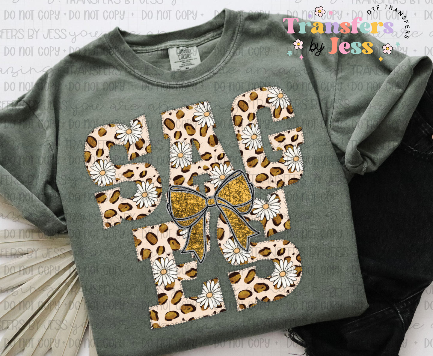 *Leopard Daisy Mascot Custom DTF Transfer