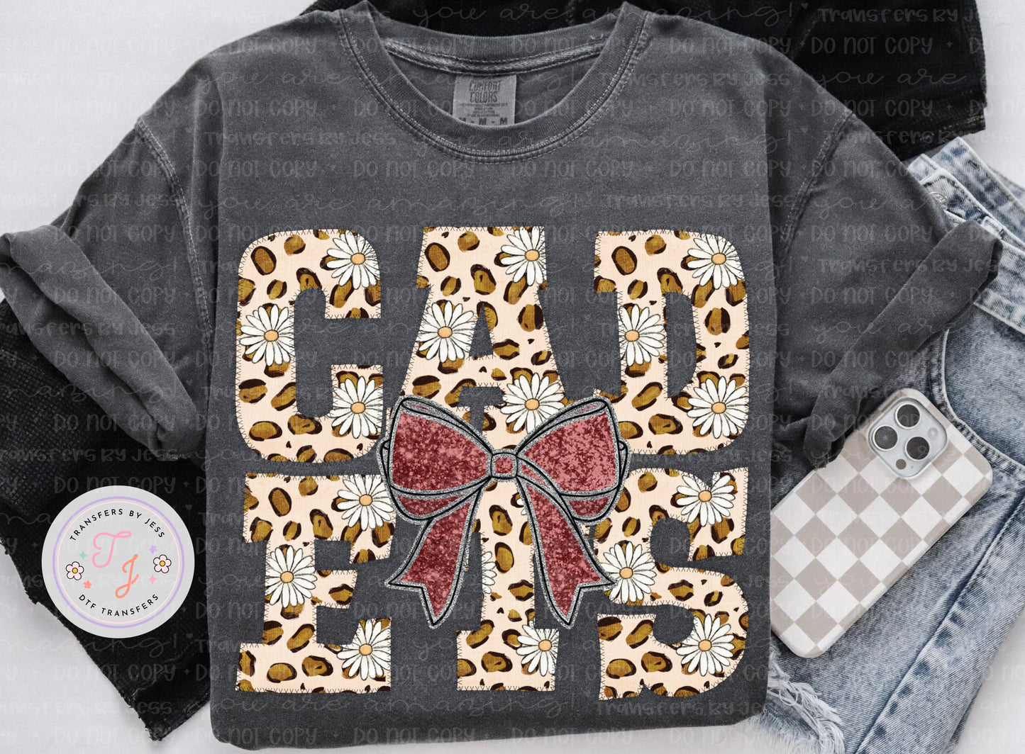 *Leopard Daisy Mascot Custom DTF Transfer