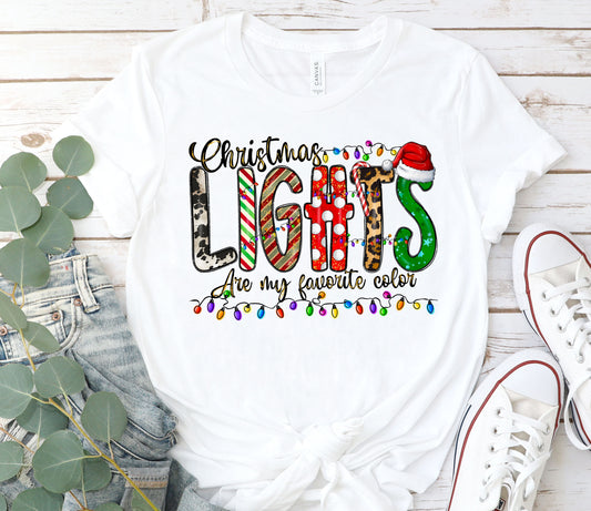 Christmas Lights are my favorite color DTF Transfers DTF2104