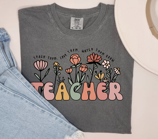 Teacher - Teach them, love them, watch them grow DTF Transfers