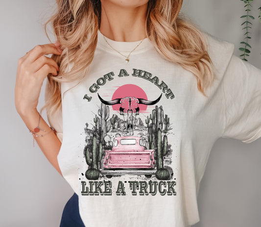 Heart like a truck DTF Transfer