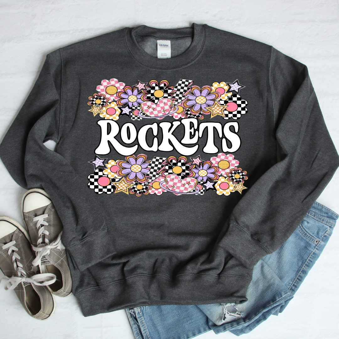 Funky Flowers Mascots Rockets DTF Transfer – TransfersbyJess