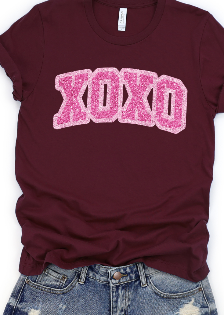 Glitter XOXO Valentine DTF Transfers DTF4334