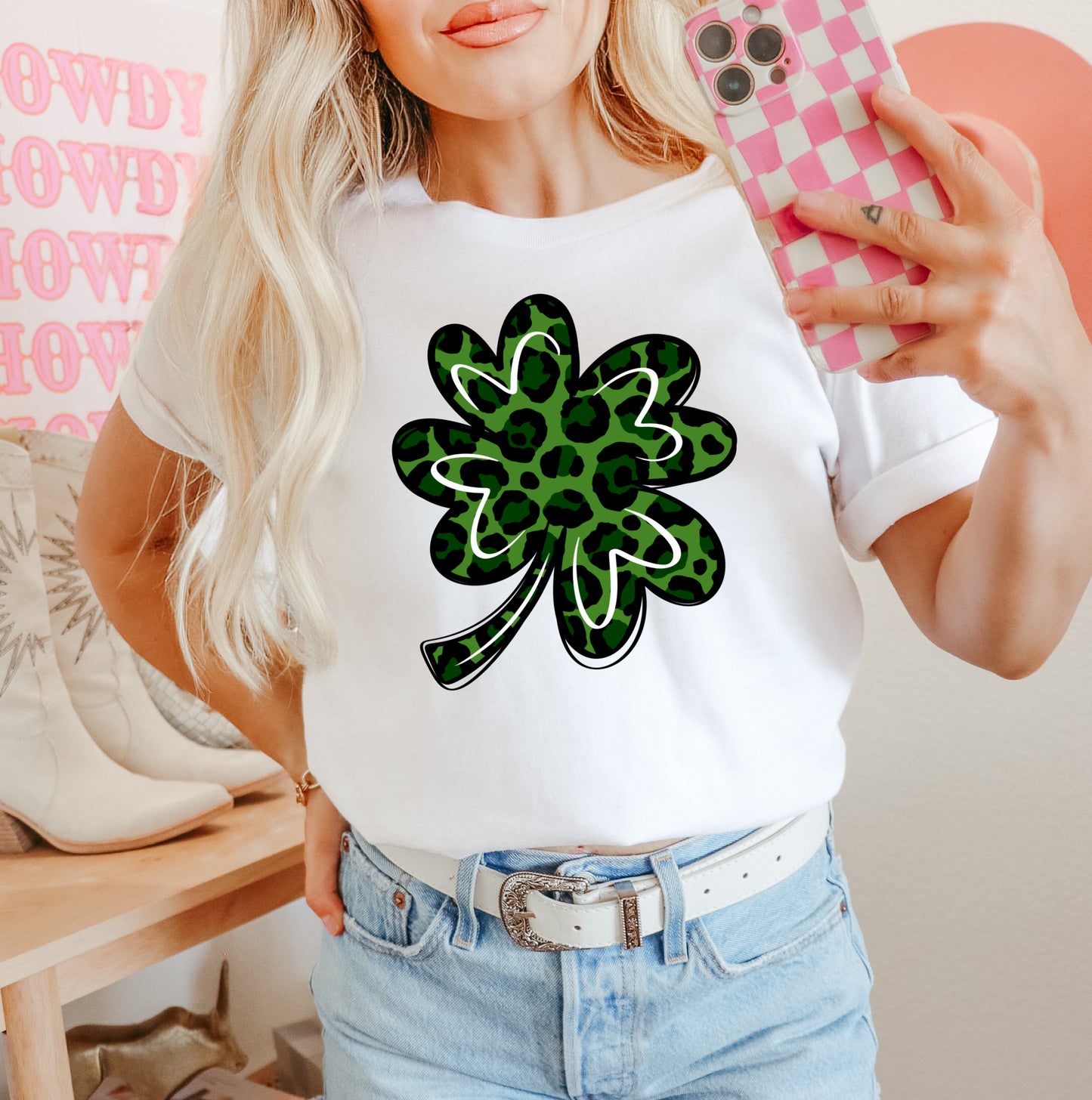 Patterned St Pattys Clover DTF Transfer