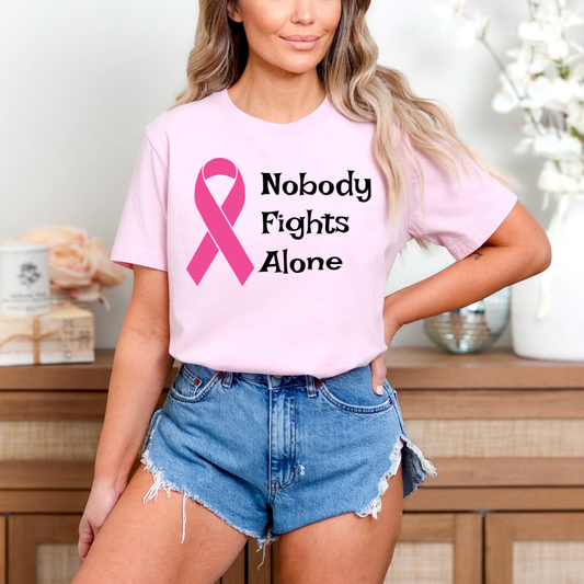 Nobody Fights Alone Ribbon DTF Transfer