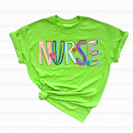 Nurse Cheery Doodle DTF Transfer