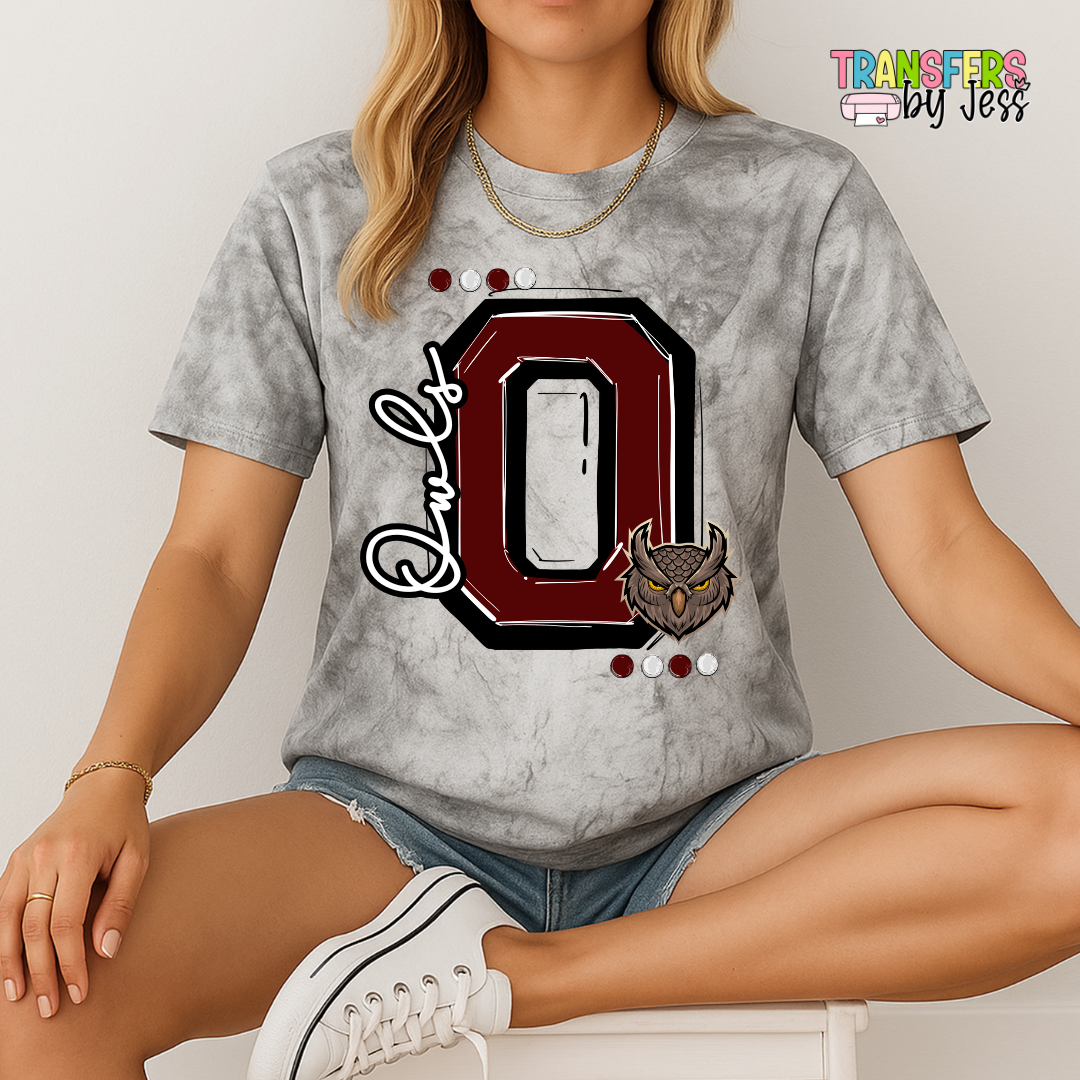 Bold Letter Mascot DTF Transfer