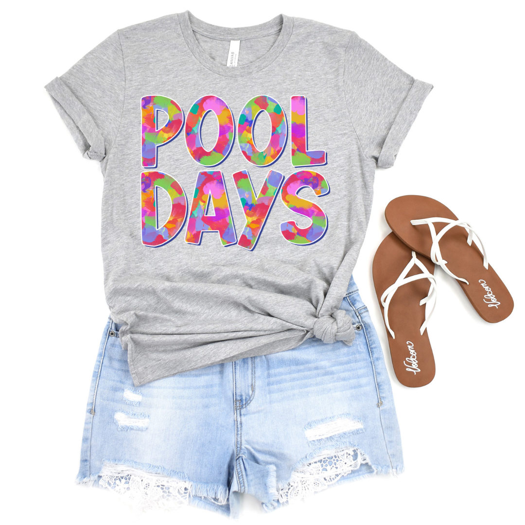 Pool Days Tie Dye DTF Transfer