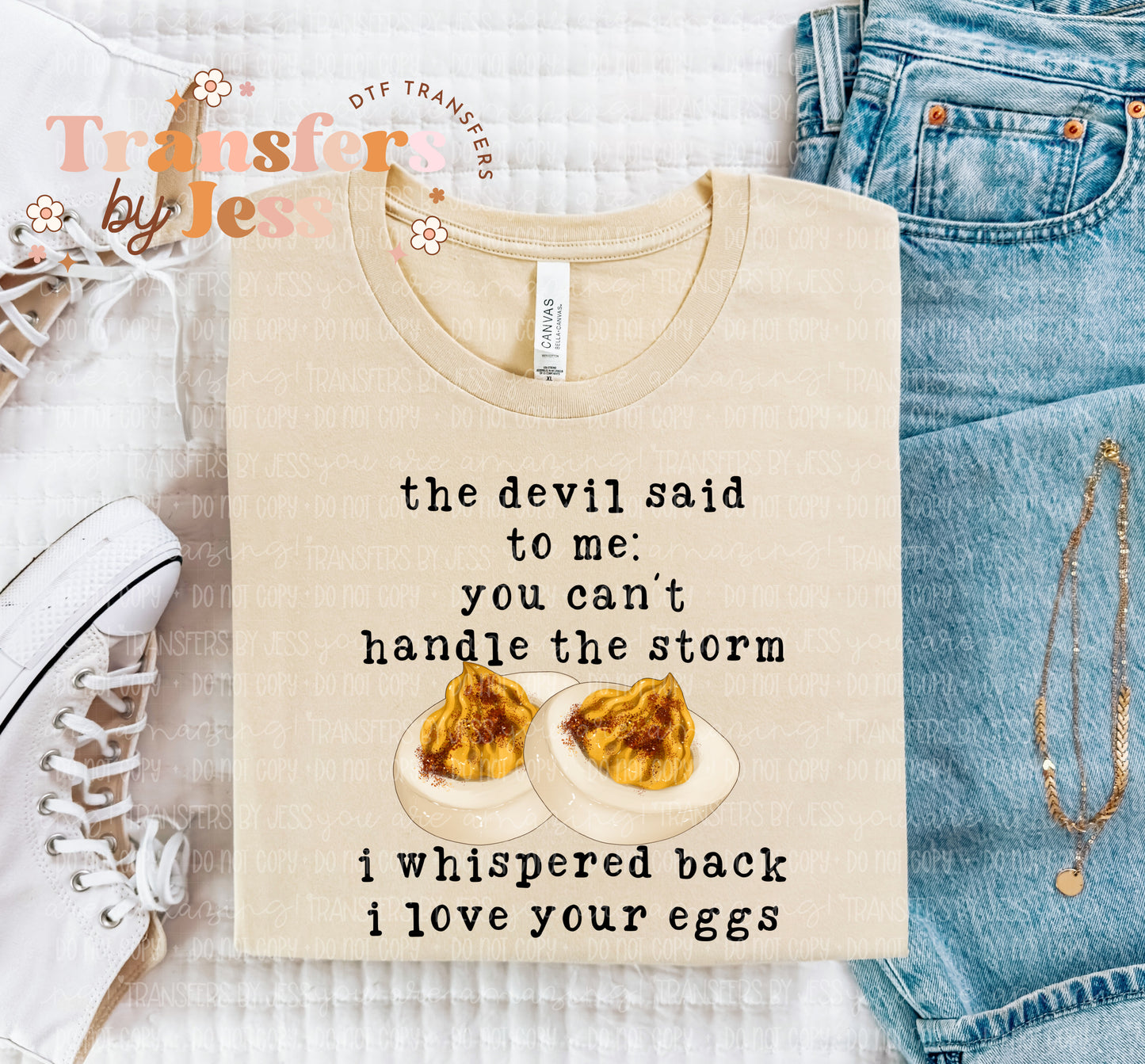 I loved your eggs, funny deviled eggs DTF transfer