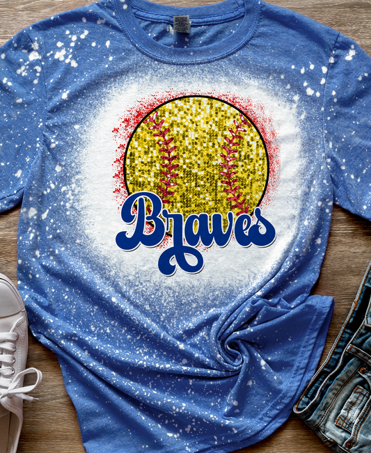 Braves Sequin Softball - DTF Transfers - DTF1174