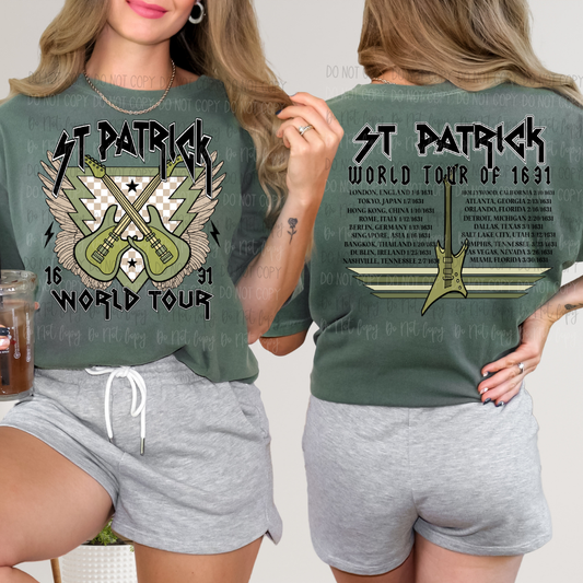 St Patricks World Tour Front Back DTF Transfer