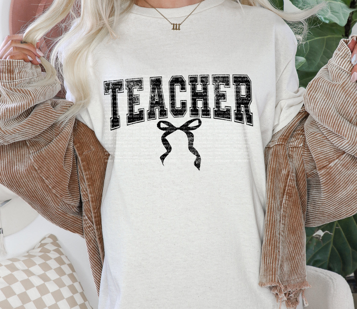 Teacher Black Bow DTF Transfer