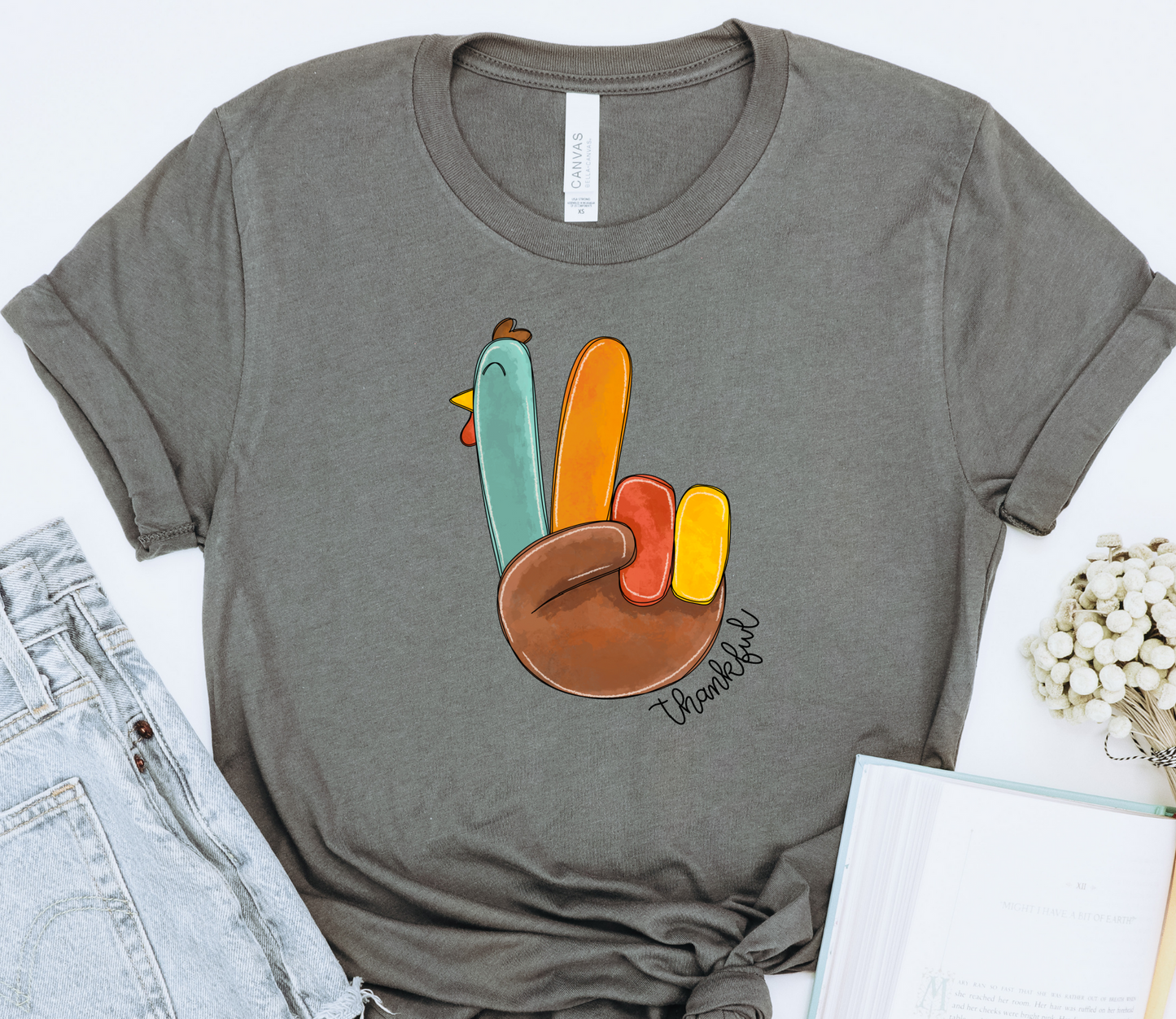 Thankful Turkey Peace Sign - DTF Transfer DTF2165