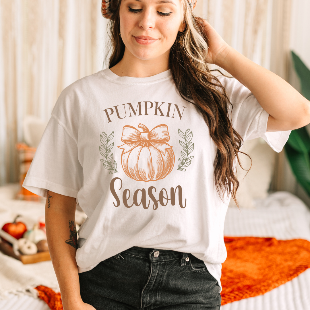 Pumpkin Season Bow DTF Transfer