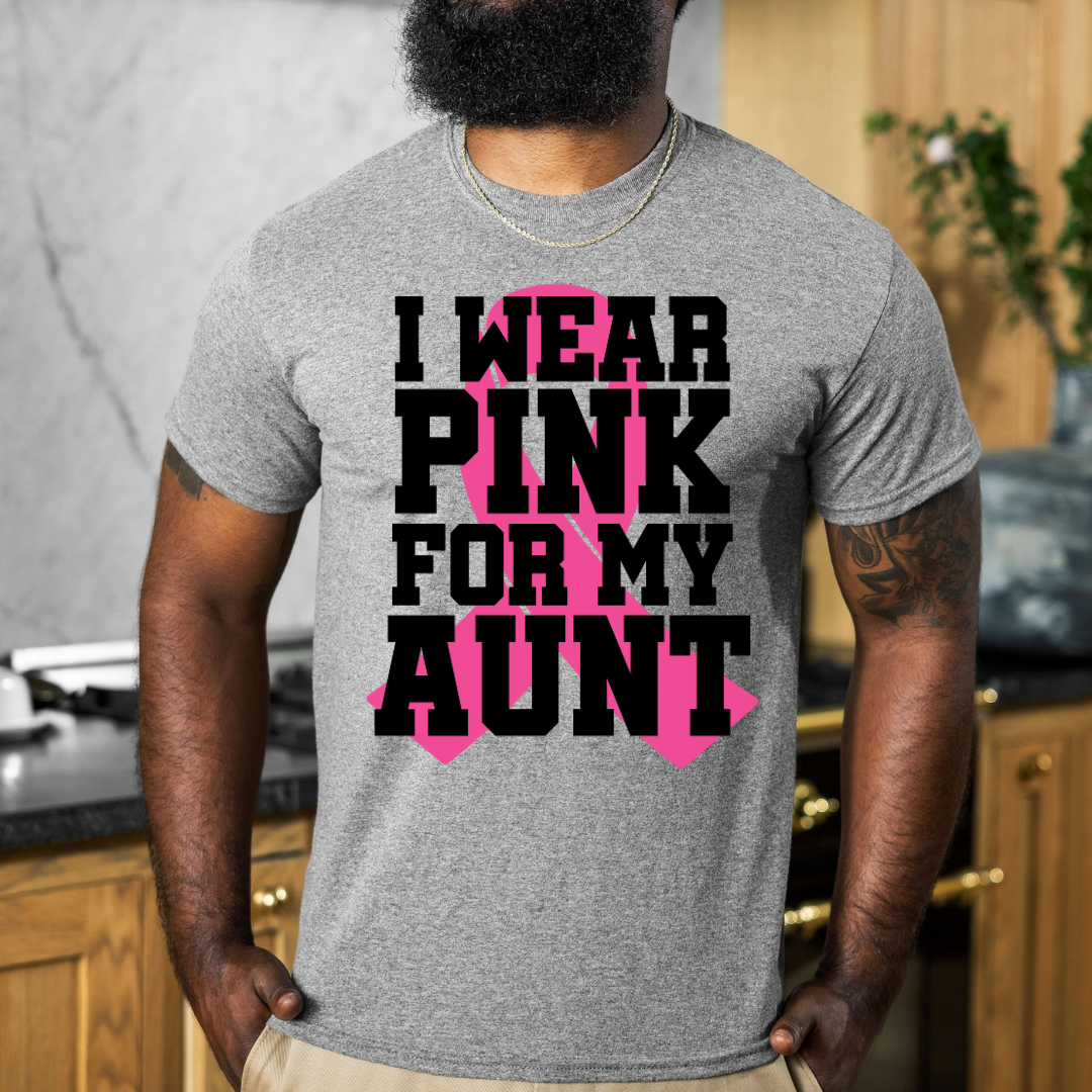 Wear Pink For Aunt Ribbon DTF Transfer