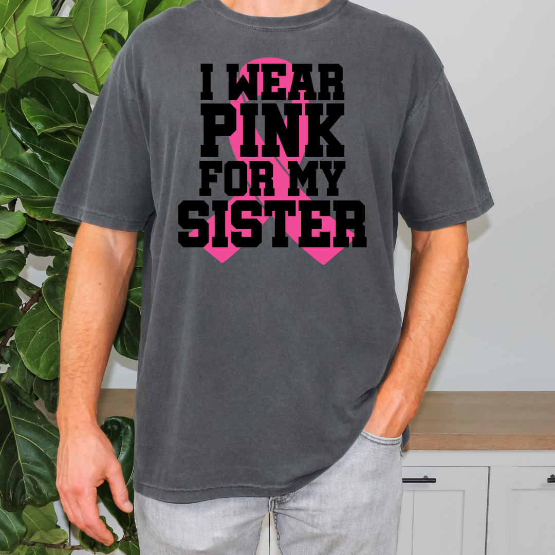 Wear Pink For Sister Ribbon DTF Transfer