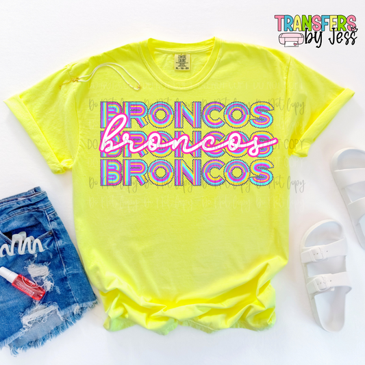 *Custom 90's Neon Vibe Mascot DTF Transfer