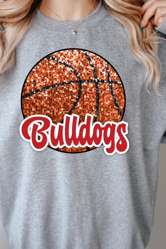 Bosse Bulldogs sequin basketball DTF Transfers DTF4186
