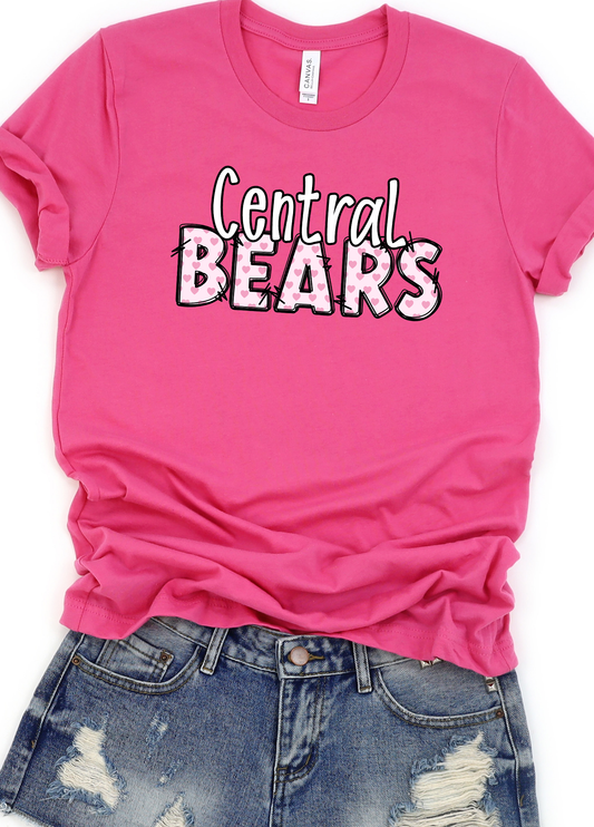 Central Bears Hearts DTF Transfers DTF4085