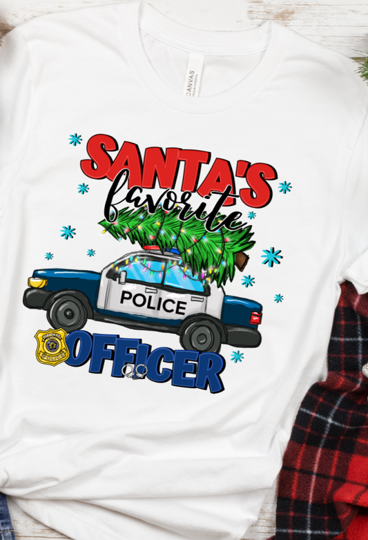 Santa's Favorite Police DTF Transfers DTF4015