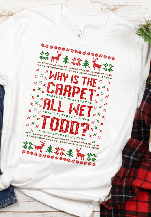 Why is the carpet all wet Christmas DTF Transfers DTF2112