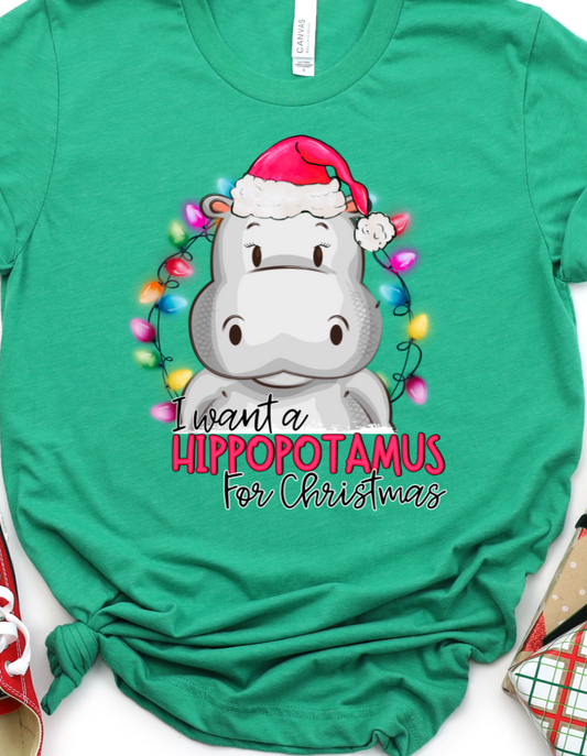 Hippo Christmas DTF Transfers DTF2103
