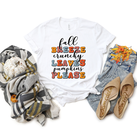 Fall Breeze Crunchy Leaves DTF Transfers DTF4140