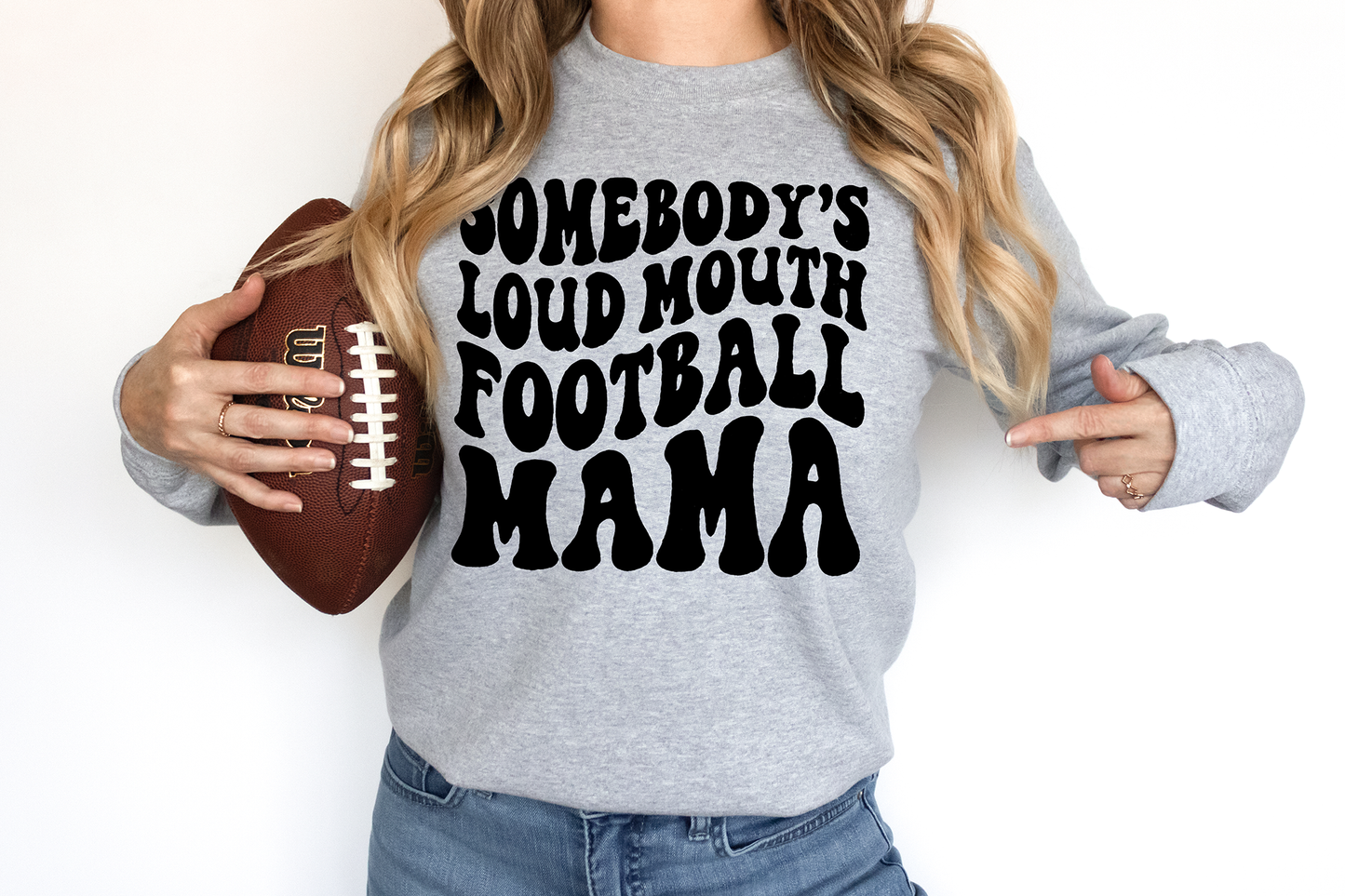 Somebody's Loud Mouth Football Mama DTF Transfers DTF4180