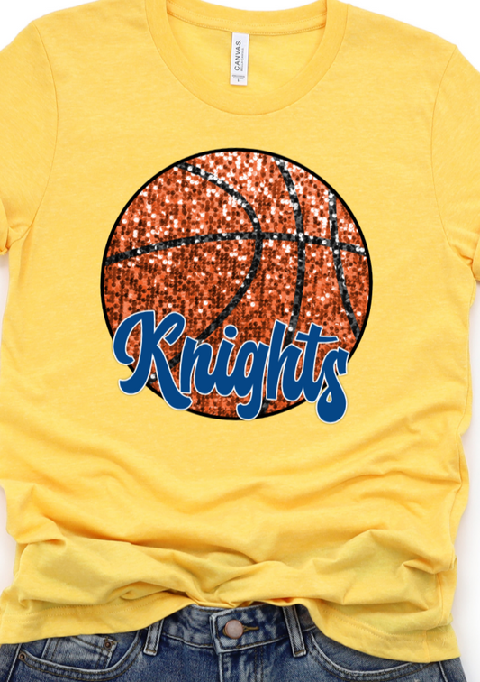 Castle Knights sequin basketball DTF Transfers DTF4189