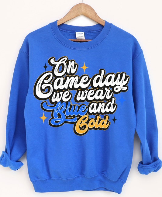 On game day we wear blue and gold Knights DTF Transfer DTF2137